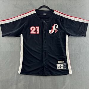 Southpole Shirt Mens XL Athletic Collection Baseball Jersey Embroidered Black